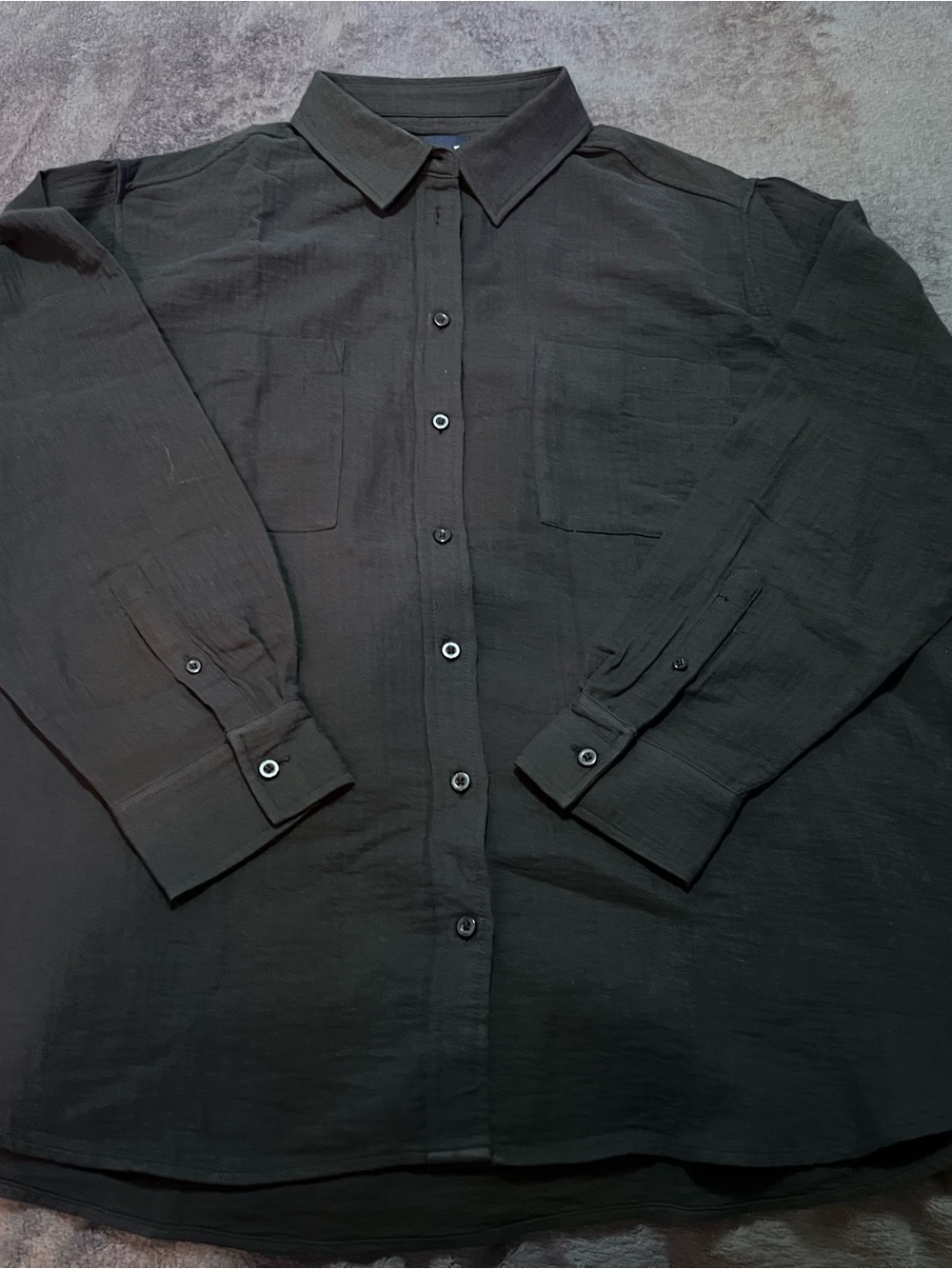 NWT GAP Women’s Black Casual Button-Down Shirt
